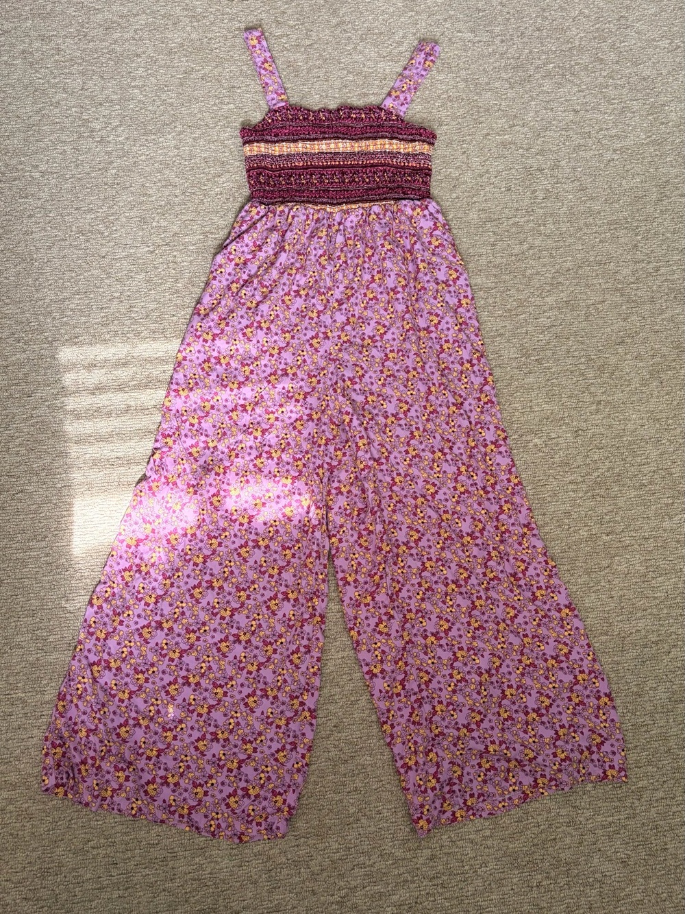 Dokotoo purple floral jumpsuit